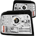 Picture of ANZO 1992-1996 Ford F-150 Projector Headlights w- Halo Chrome w- Side Markers and Parking Lights