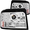Picture of ANZO 1992-1996 Ford F-150 Projector Headlights w- Halo Chrome w- Side Markers and Parking Lights