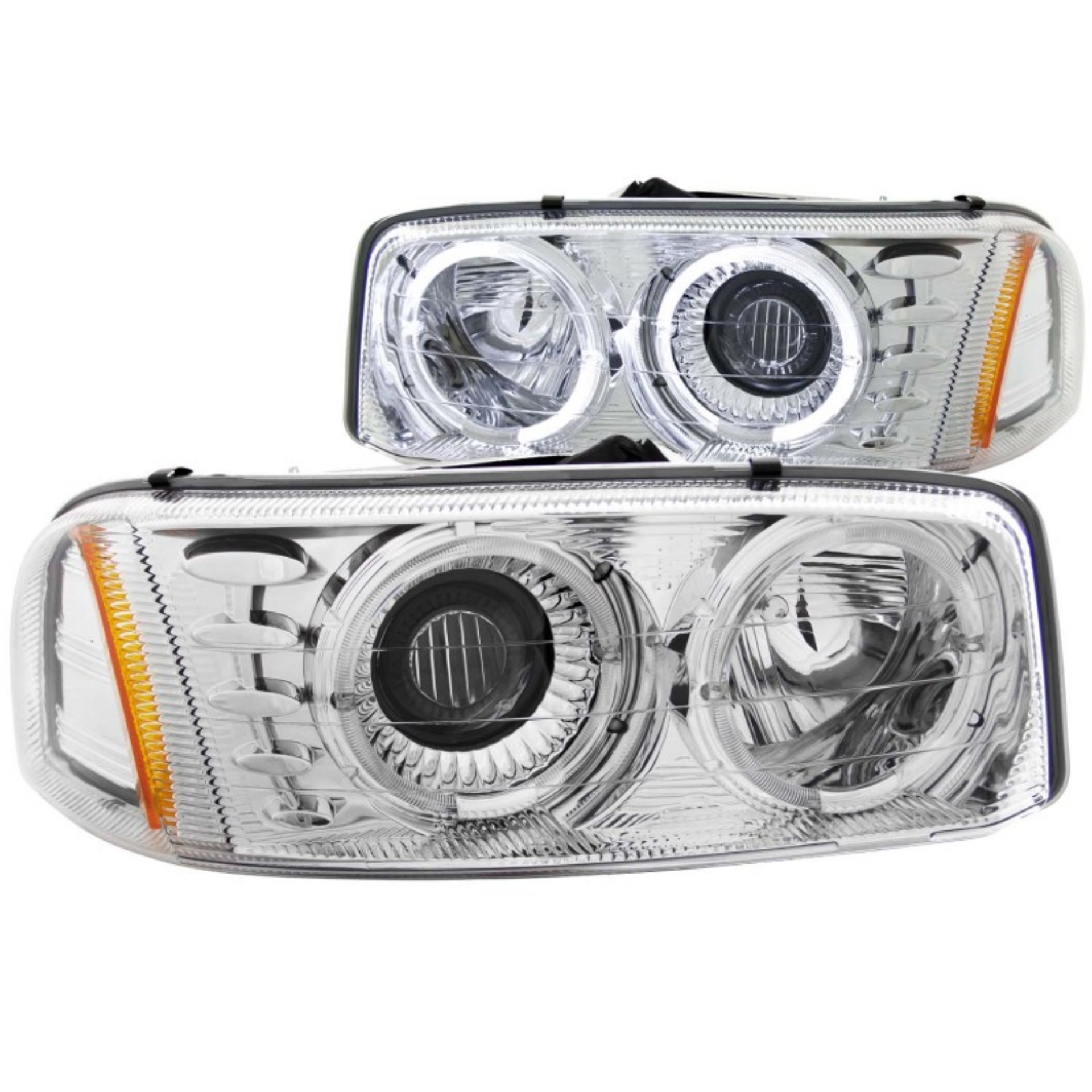 Picture of ANZO 1999-2006 Gmc Sierra 1500 Projector Headlights w- Halo Chrome
