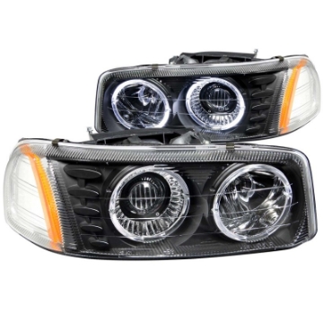 Picture of ANZO 1999-2006 GMC Sierra 1500 Projector Headlights w- Halo Black
