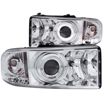 Picture of ANZO 1994-2001 Dodge Ram Projector Headlights w- Halo Chrome