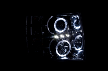 Picture of ANZO 2007-2013 Chevrolet Silverado 1500 Projector Headlights w- Halo Chrome