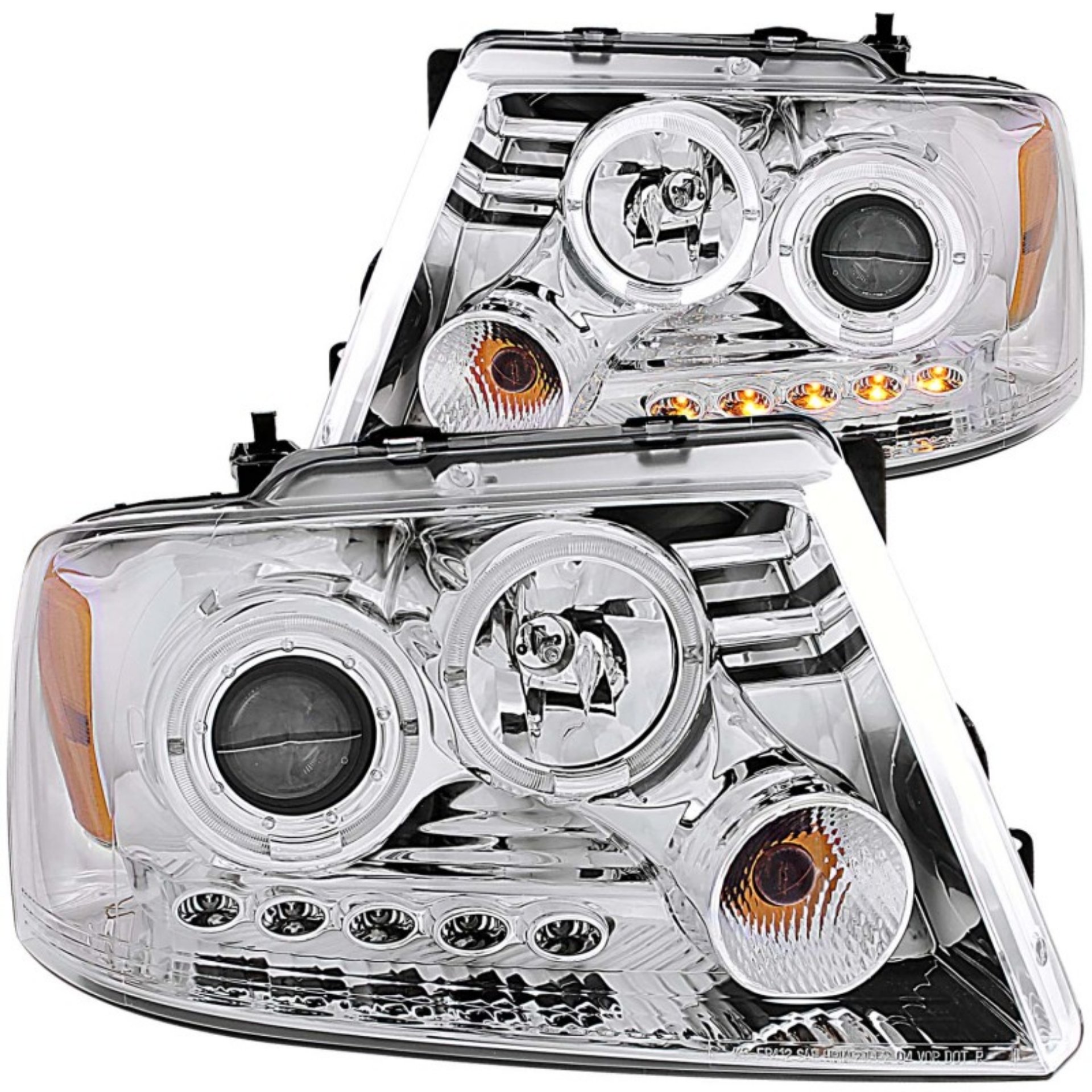 Picture of ANZO 2004-2008 Ford F-150 Projector Headlights w- Halo and LED Chrome G2