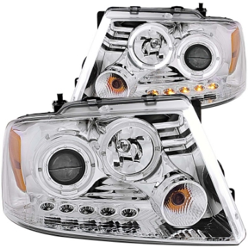 Picture of ANZO 2004-2008 Ford F-150 Projector Headlights w- Halo and LED Chrome G2