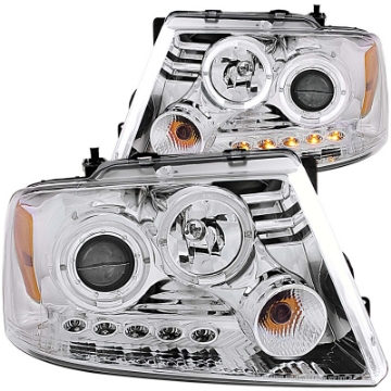 Picture of ANZO 2004-2008 Ford F-150 Projector Headlights w- Halo and LED Chrome G2