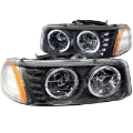Picture of ANZO 1999-2006 Gmc Sierra 1500 Crystal Headlights w- Halo and LED Black