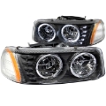 Picture of ANZO 1999-2006 Gmc Sierra 1500 Crystal Headlights w- Halo and LED Black