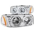Picture of ANZO 1999-2006 GMC Sierra 1500 Crystal Headlights w- Halo and LED Chrome