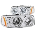 Picture of ANZO 1999-2006 GMC Sierra 1500 Crystal Headlights w- Halo and LED Chrome