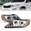 Picture of ANZO 2011-2013 Kia Sorento Projector Headlights w- Halo Chrome CCFL