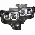 Picture of ANZO 2009-2014 Ford F-150 Projector Headlights w- U-Bar Black