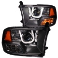 Picture of ANZO 2009-2016 Dodge Ram 1500 Projector Headlights w- U-Bar Black