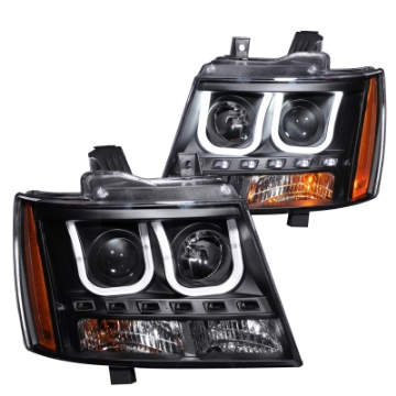 Picture of ANZO 2007-2013 Chevrolet Avalanche Projector Headlights w- U-Bar Black