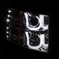 Picture of ANZO 2007-2013 Chevrolet Silverado 1500 Projector Headlights w- U-Bar Chrome