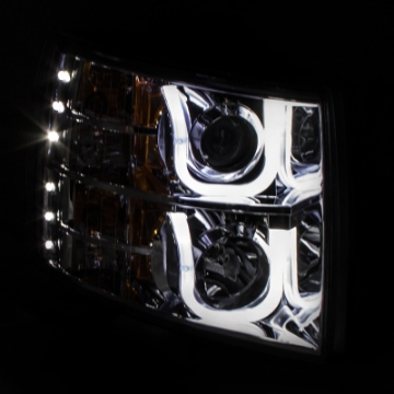 Picture of ANZO 2007-2013 Chevrolet Silverado 1500 Projector Headlights w- U-Bar Chrome