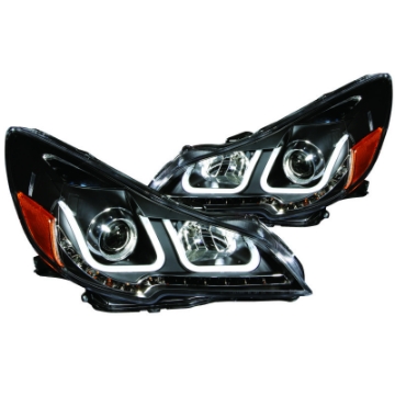 Picture of ANZO 2010-2014 Subaru Outback Projector Headlights w- U-Bar Black