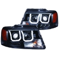Picture of ANZO 2004-2008 Ford F-150 Projector Headlights w- U-Bar Black