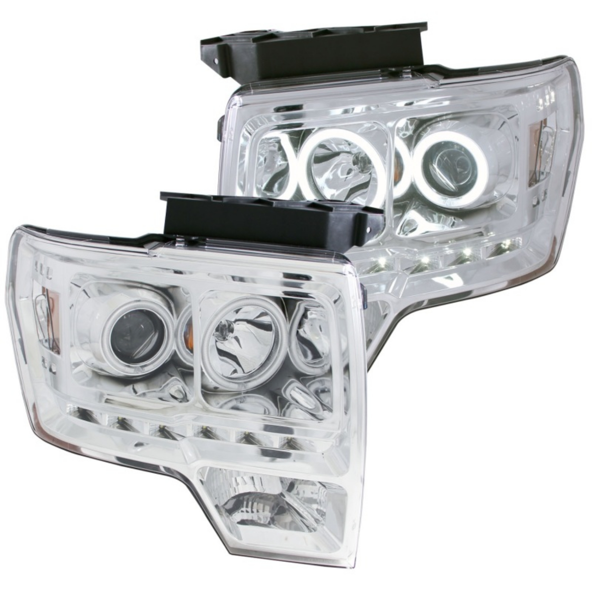 Picture of ANZO 2009-2014 Ford F-150 Projector Headlights w- Halo Chrome CCFL G2