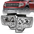 Picture of ANZO 2009-2014 Ford F-150 Projector Headlights w- Halo Chrome CCFL G2