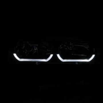 Picture of ANZO 1988-1998 Chevrolet C1500 Crystal Headlights Black w- Low - Brow