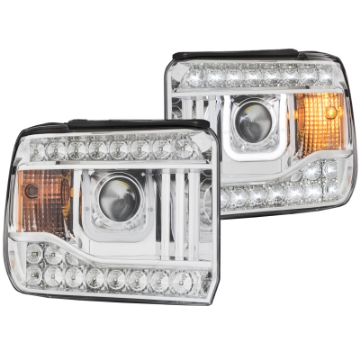 Picture of ANZO 2014-2015 Gmc Sierra Projector Headlights w- U-Bar Chrome