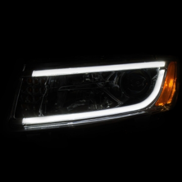 Picture of ANZO 2014-2015 Jeep Grand Cherokee Projector Headlights w- Plank Style Design Chrome