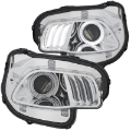 Picture of ANZO 2014-2016 Jeep Cherokee Projector Headlights Chrome clear w- white and Red