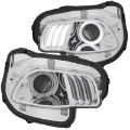 Picture of ANZO 2014-2016 Jeep Cherokee Projector Headlights Chrome clear w- white and Red