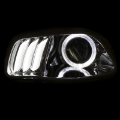 Picture of ANZO 2014-2016 Jeep Cherokee Projector Headlights Chrome clear w- white and Red