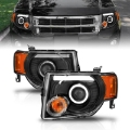 Picture of ANZO 2008-2012 Ford Escape Projector Headlights w- Halo Black