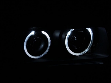 Picture of ANZO 1992-1998 BMW 3 Series E36 Projector Headlights w- Halo Black CCFL G2