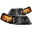 Picture of ANZO 1999-2004 Ford Mustang Crystal Headlights Black
