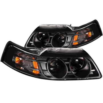 Picture of ANZO 1999-2004 Ford Mustang Projector Headlights Black