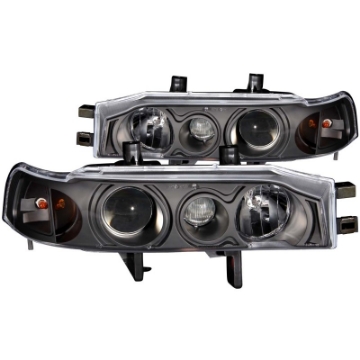 Picture of ANZO 1990-1993 Honda Accord Projector Headlights w- Halo Black 1pc