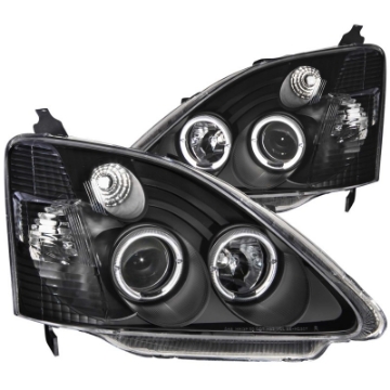 Picture of ANZO 2002-2004 Honda Civic Projector Headlights w- Halo Black