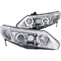 Picture of ANZO 2006-2011 Honda Civic Projector Headlights w- Halo Chrome CCFL