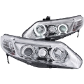 Picture of ANZO 2006-2011 Honda Civic Projector Headlights w- Halo Chrome CCFL