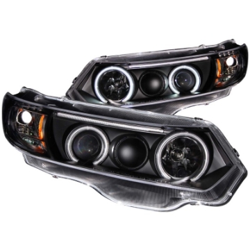Picture of ANZO 2006-2011 Honda Civic Projector Headlights w- Halo Black CCFL