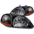 Picture of ANZO 1996-1998 Honda Civic Crystal Headlights Black