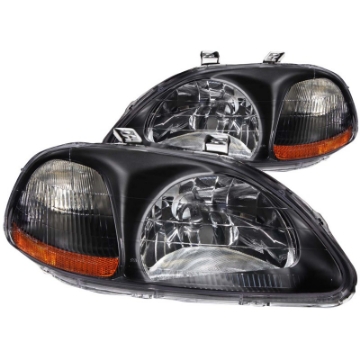 Picture of ANZO 1996-1998 Honda Civic Crystal Headlights Black