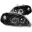 Picture of ANZO 1996-1998 Honda Civic Projector Headlights w- Halo Black