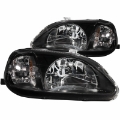 Picture of ANZO 1999-2000 Honda Civic Crystal Headlights Black