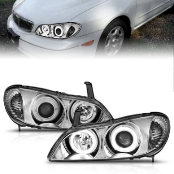 Picture of ANZO 2000-2004 Infiniti I30 Projector Headlights w- Halo Chrome