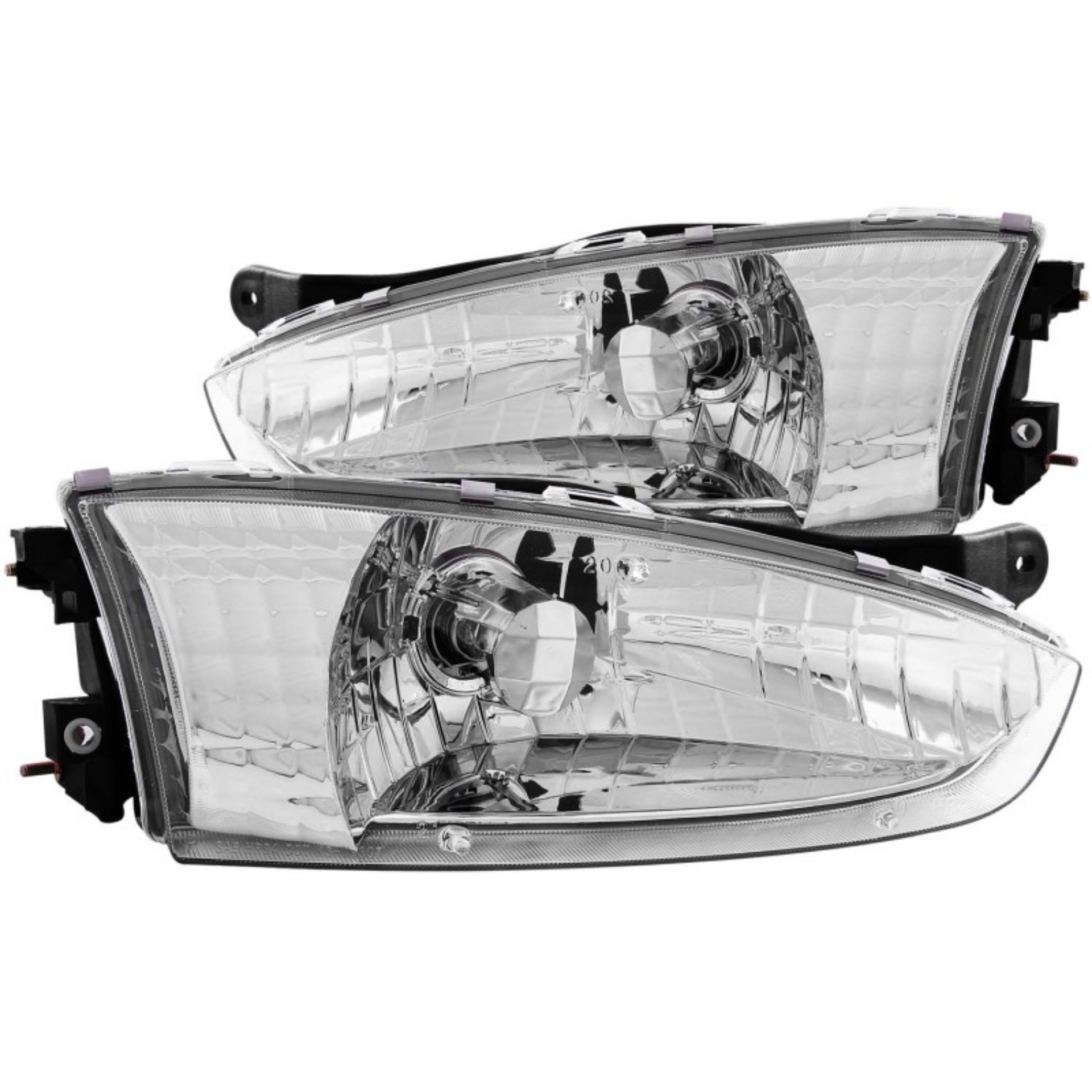 Picture of ANZO 1997-2002 Mitsubishi Mirage Crystal Headlights Chrome