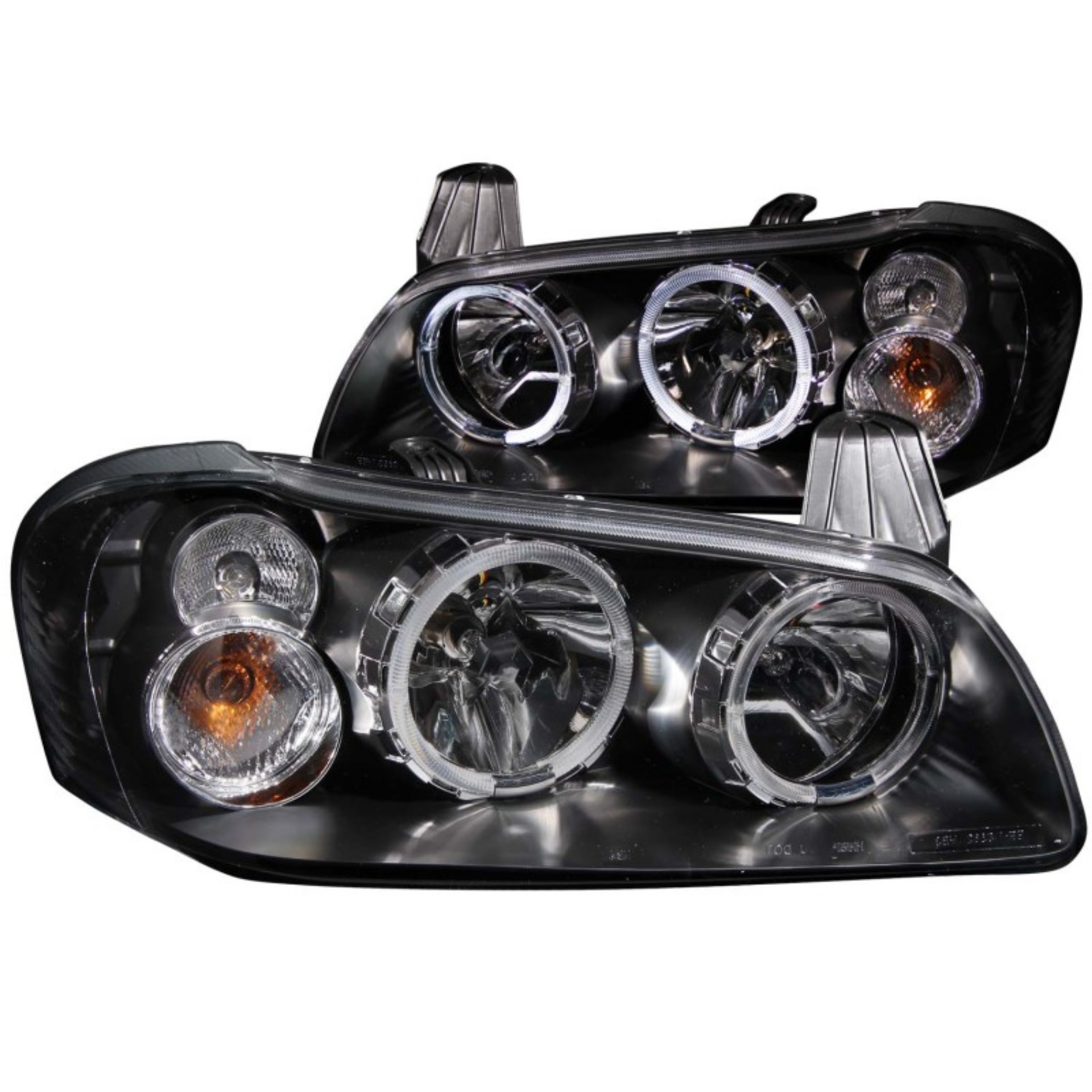 Picture of ANZO 2002-2003 Nissan Maxima Crystal Headlights w- Halo Black