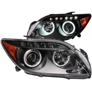 Picture of ANZO 2005-2010 Scion Tc Projector Headlights w- Halo Black CCFL