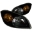 Picture of ANZO 2005-2010 Chevrolet Cobalt Crystal Headlights Black