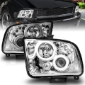 Picture of ANZO 2005-2009 Ford Mustang Projector Headlights w- Halo Chrome