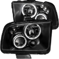 Picture of ANZO 2005-2009 Ford Mustang Projector Headlights w- Halo Black