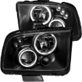 Picture of ANZO 2005-2009 Ford Mustang Projector Headlights w- Halo Black
